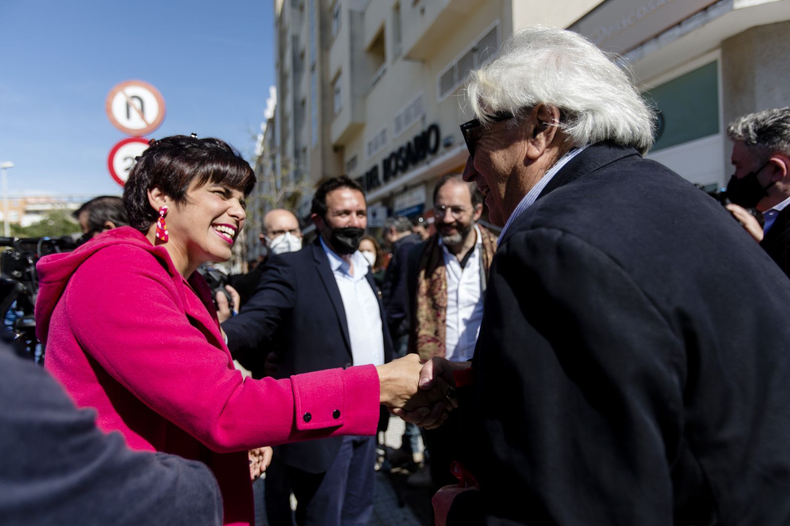 Teresa Rodríguez, durante el acto en Cádiz por el Día Internacional del Pueblo Gitano.