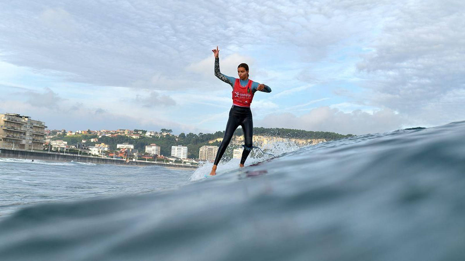 Lara Sastre, en plena competición este fin de semana en Salinas.