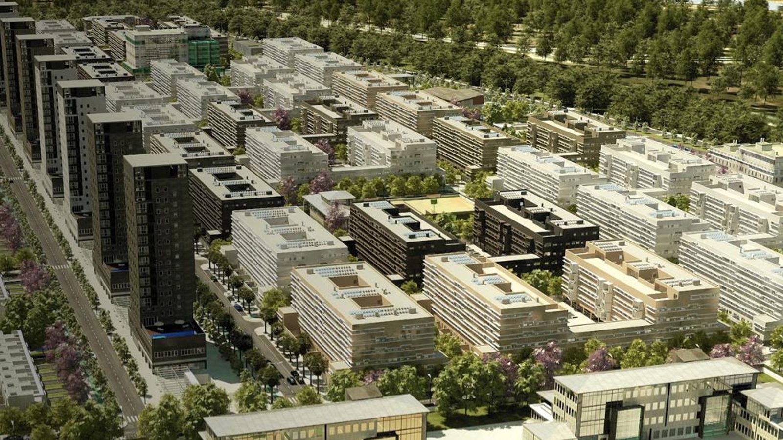 Recreación de la barriada concluida