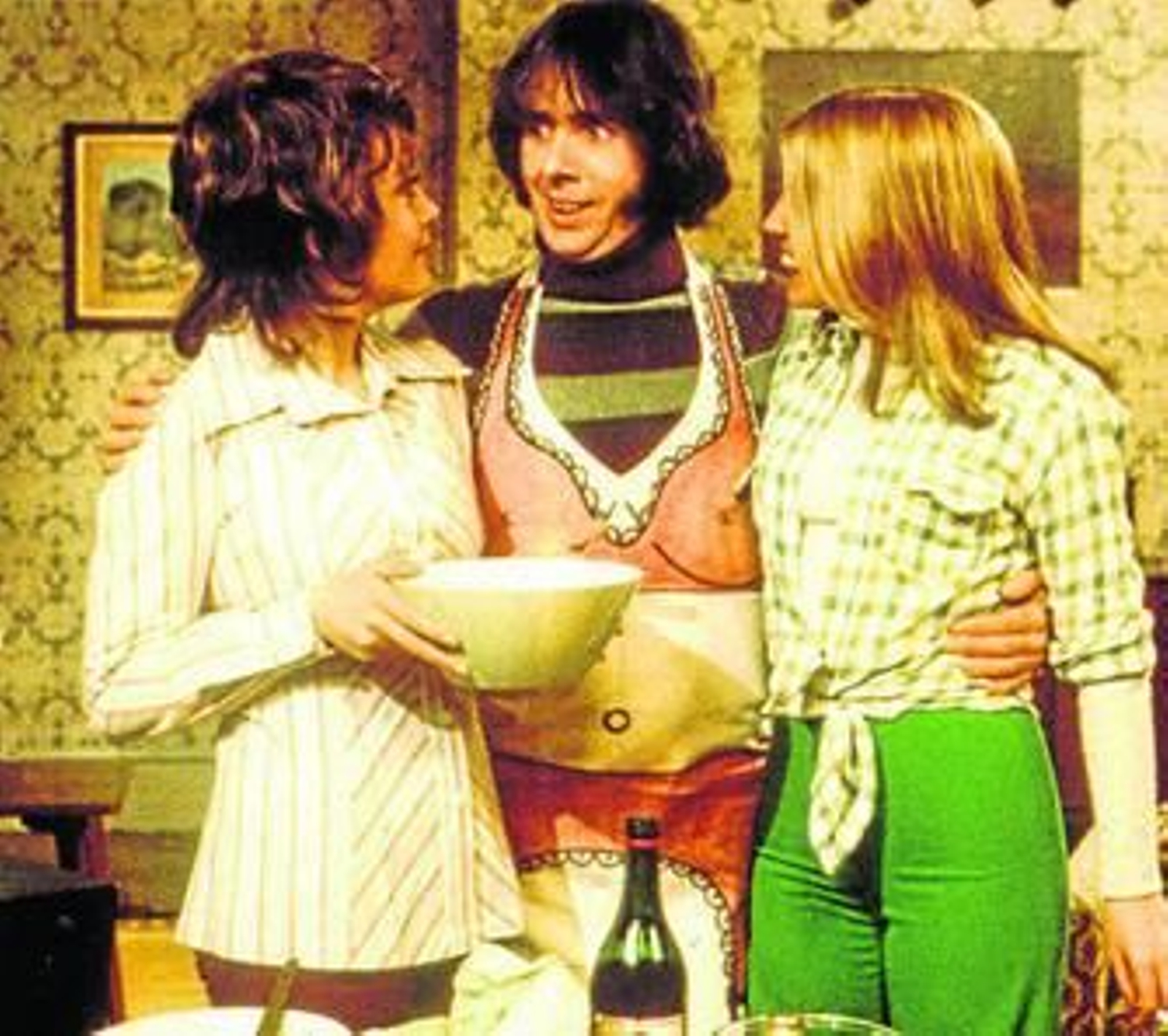 Robin, Chrissy y Jo, el trío protagonista del apartamento de 'Un hombre en casa'.