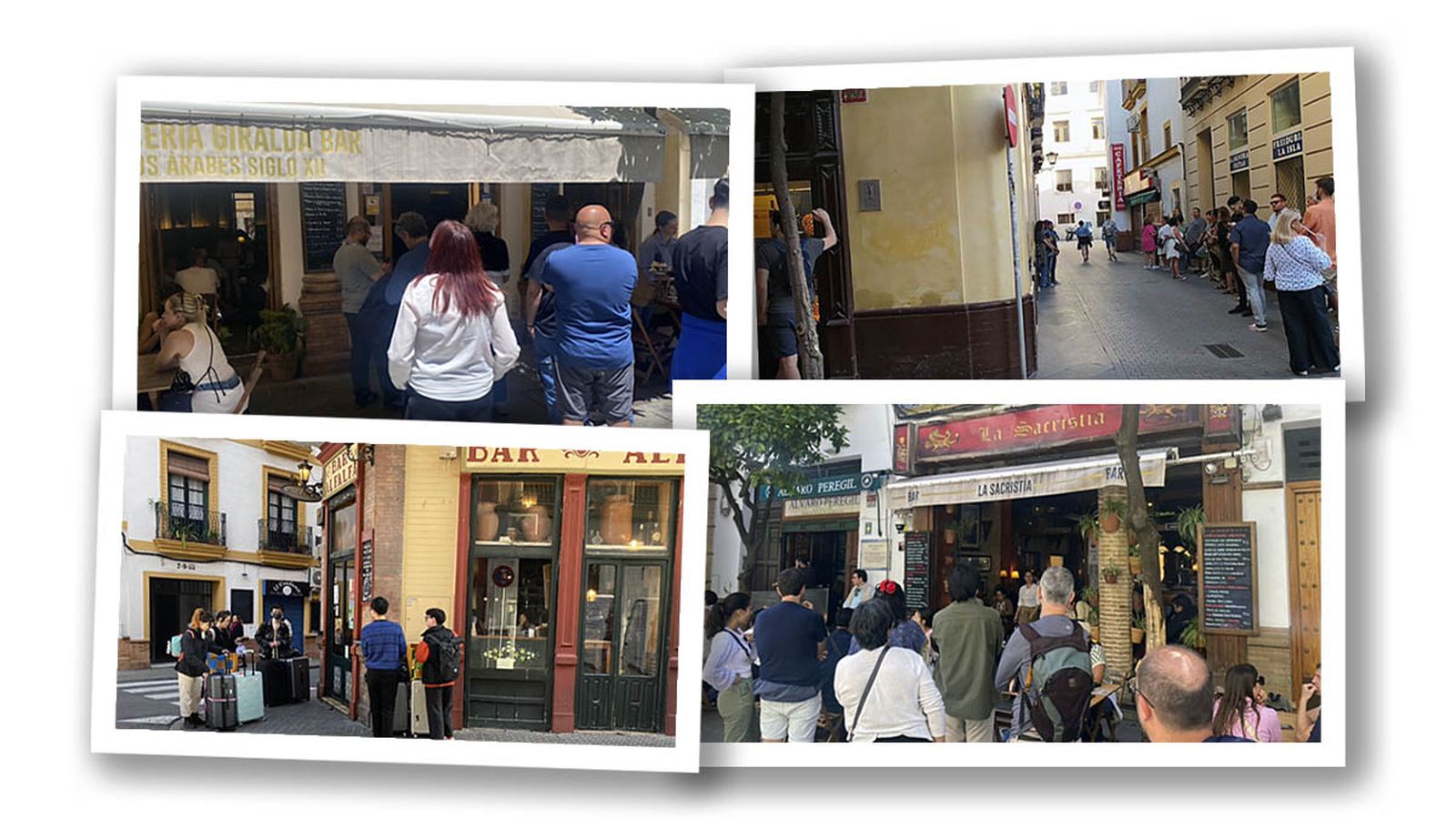 Colas en varios establecimientos de la ciudad.