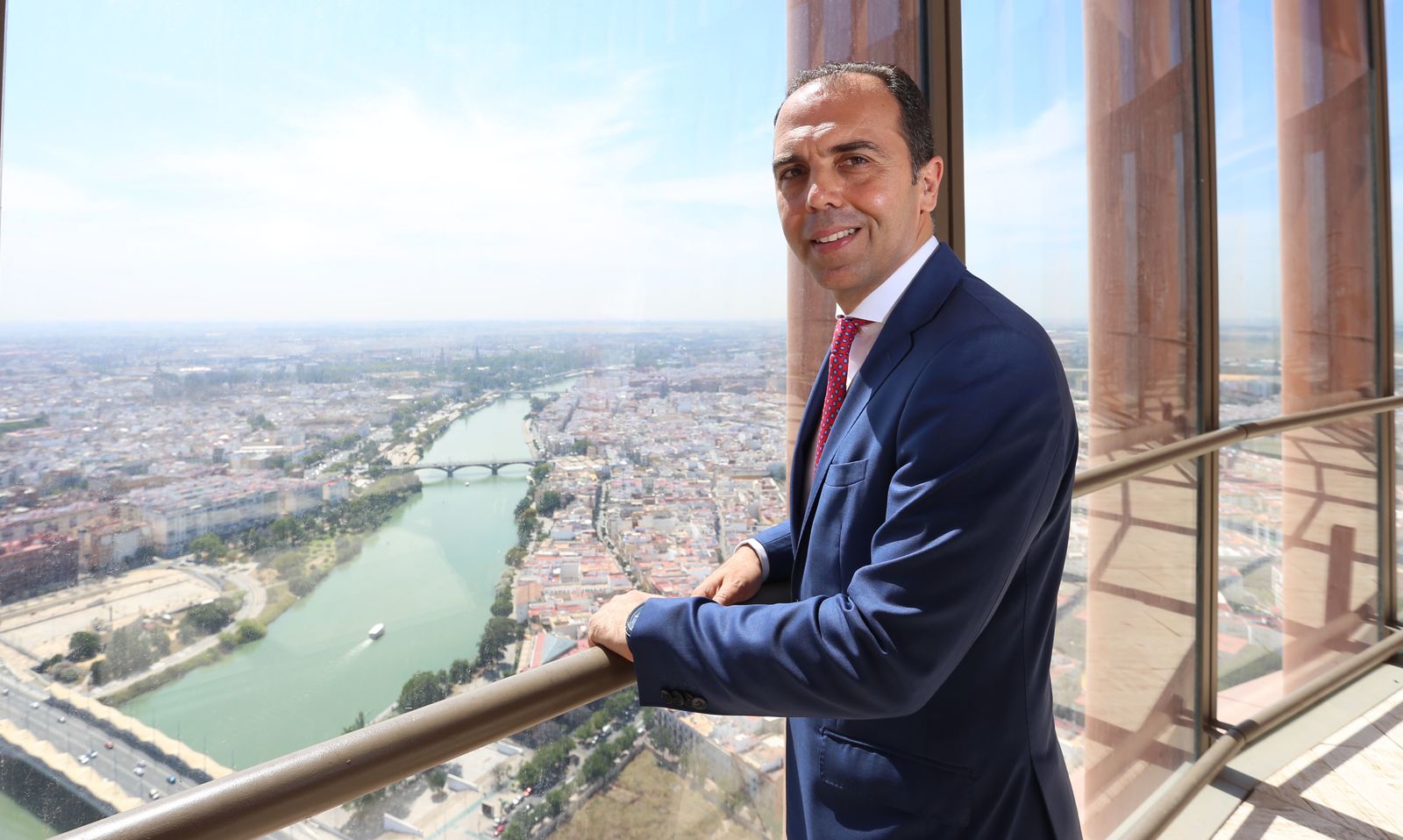 Javier Millán, en la Torre Sevilla