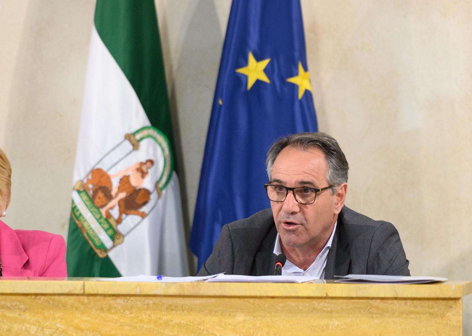 Juanjo Segura, concejal del PP, durante su intervención plenaria.