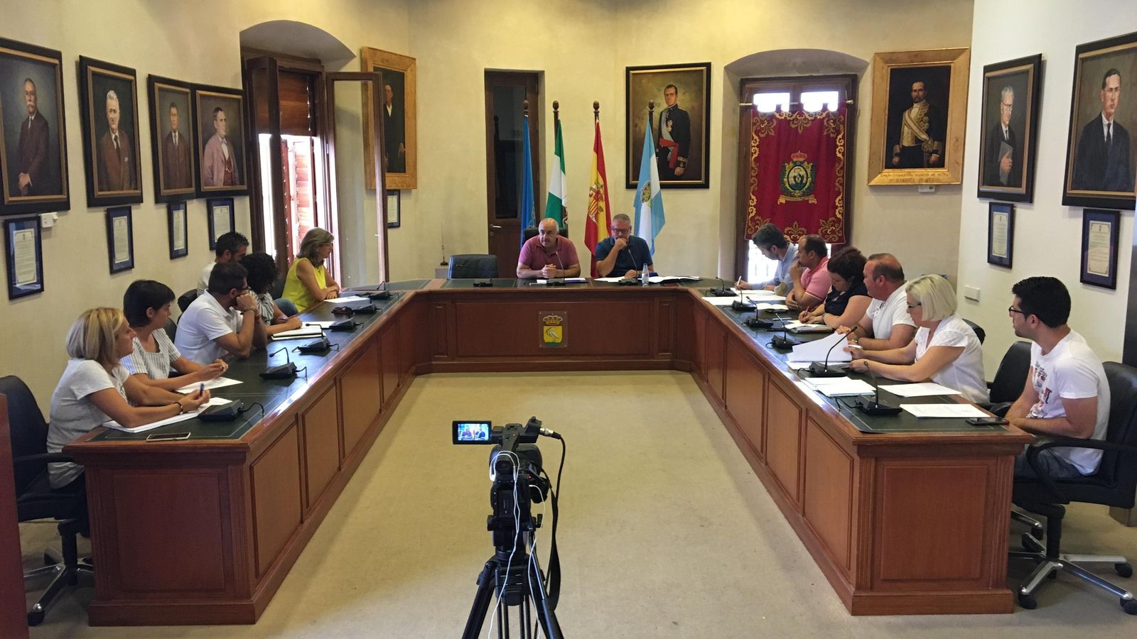 Celebración del pleno del Ayuntamiento de Nerva donde se aprobó el cambio de denominación.