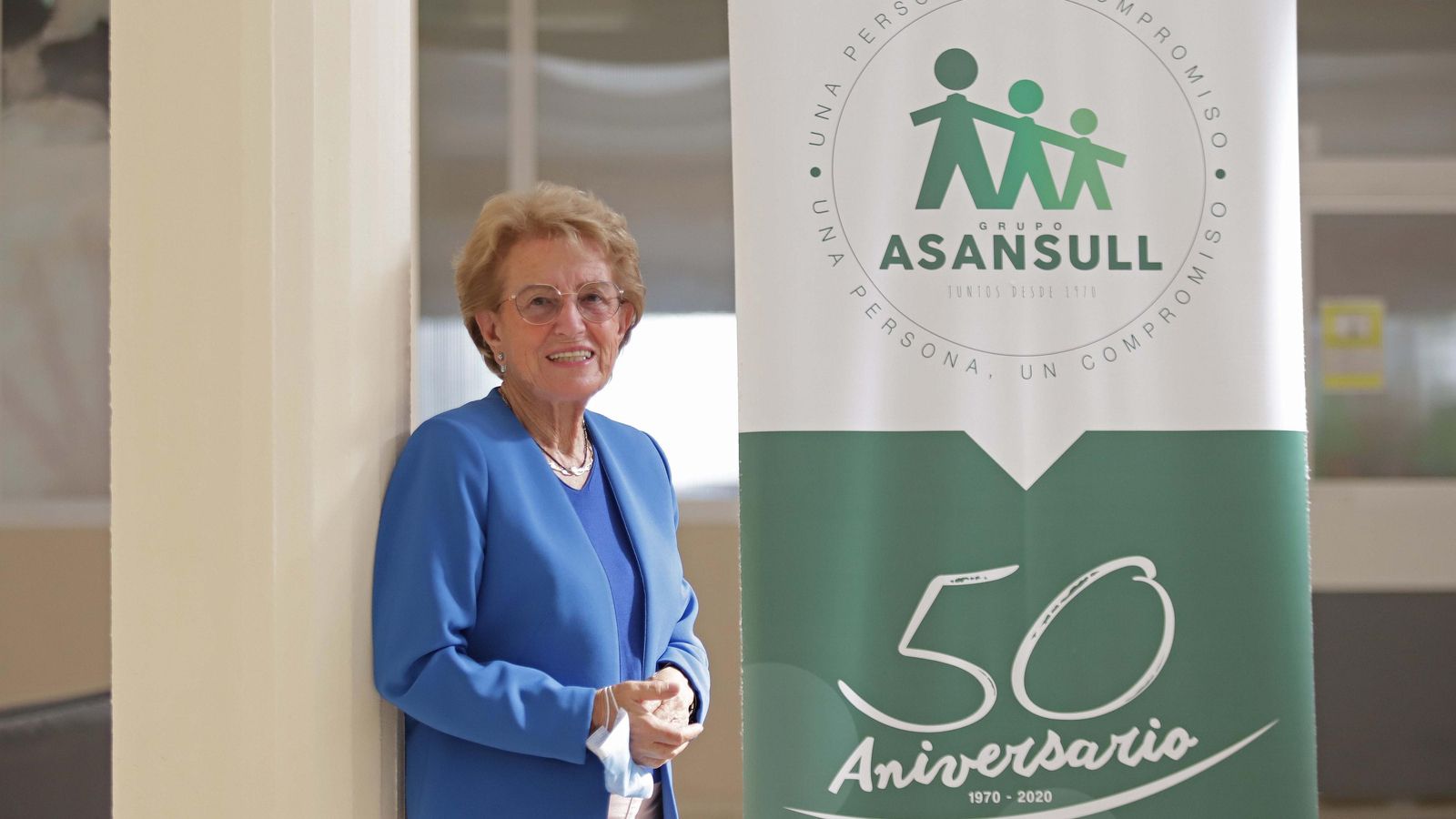 María Luisa Escribano, presidenta de Asansull, en el centro de Algeciras