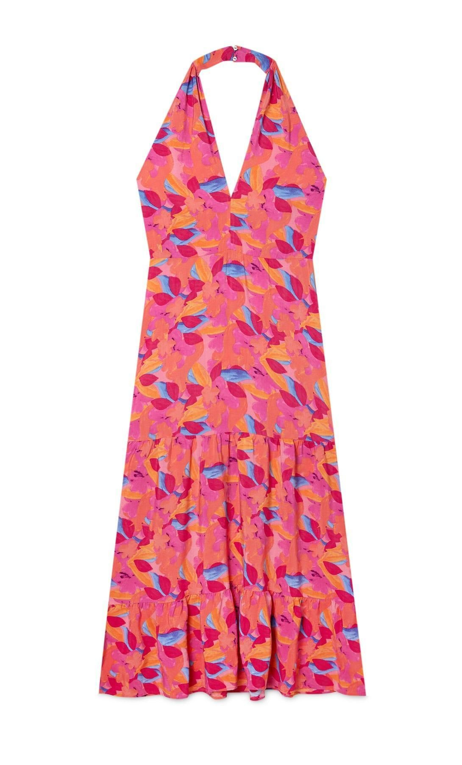 El vestido estampado de Stradivarius.