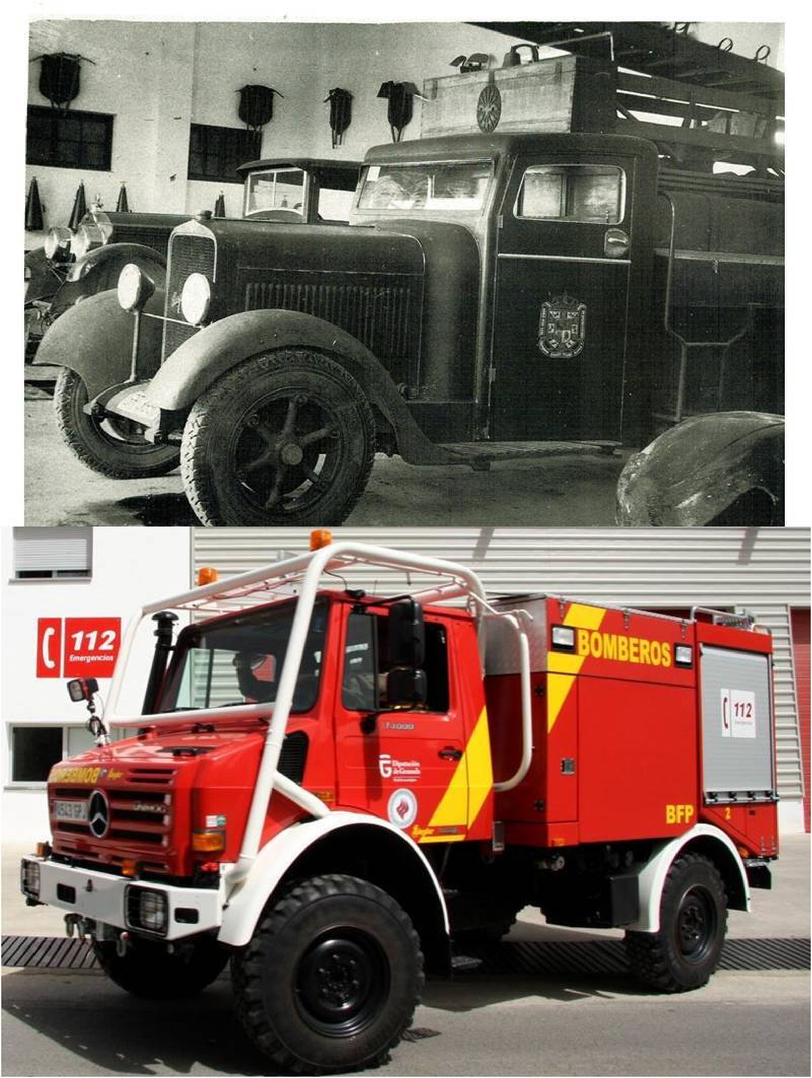 Camiones de bomberos entre ayer y hoy