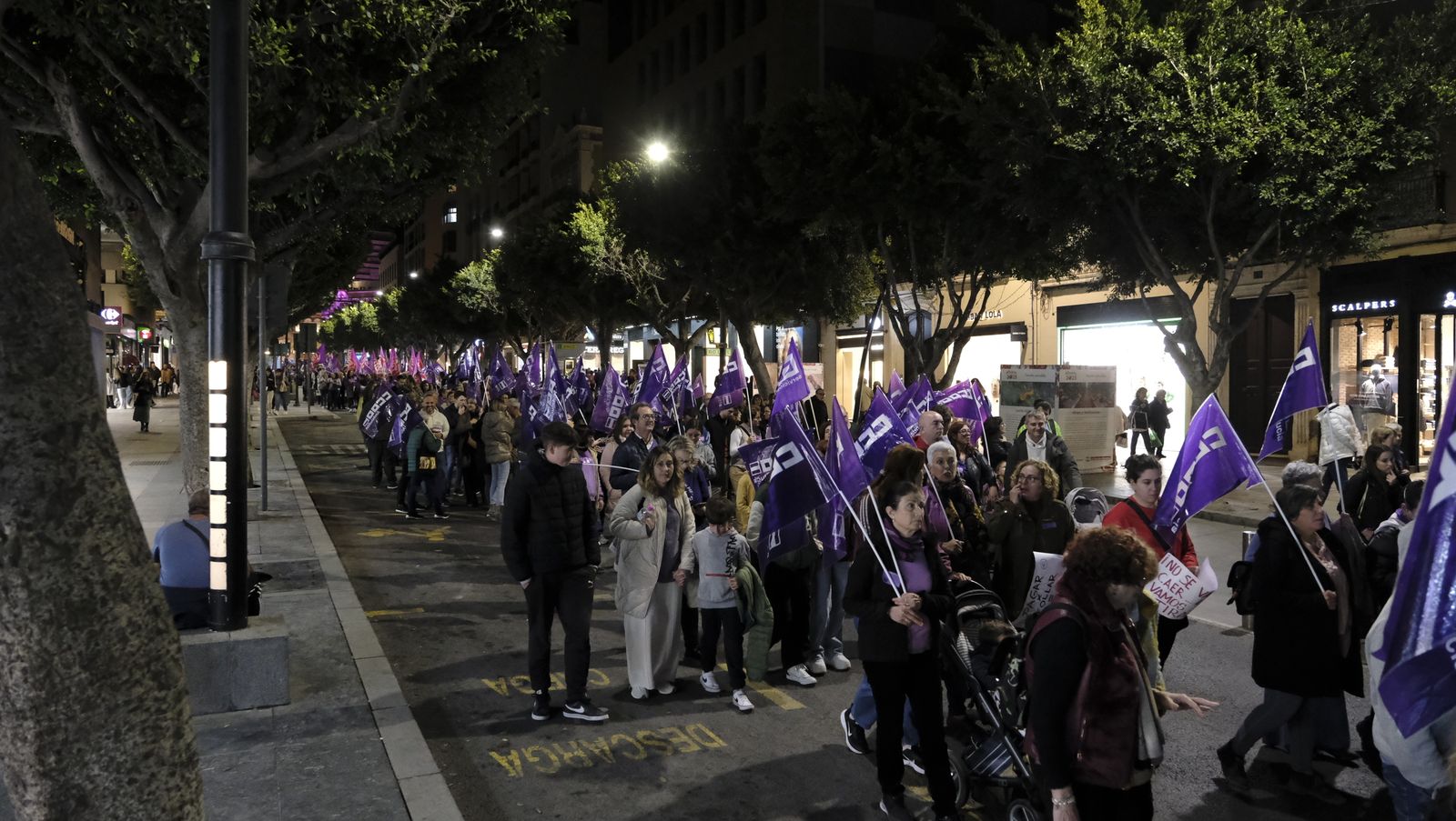 Imágenes de las manifestaciones por el Día de la Mujer en Almería