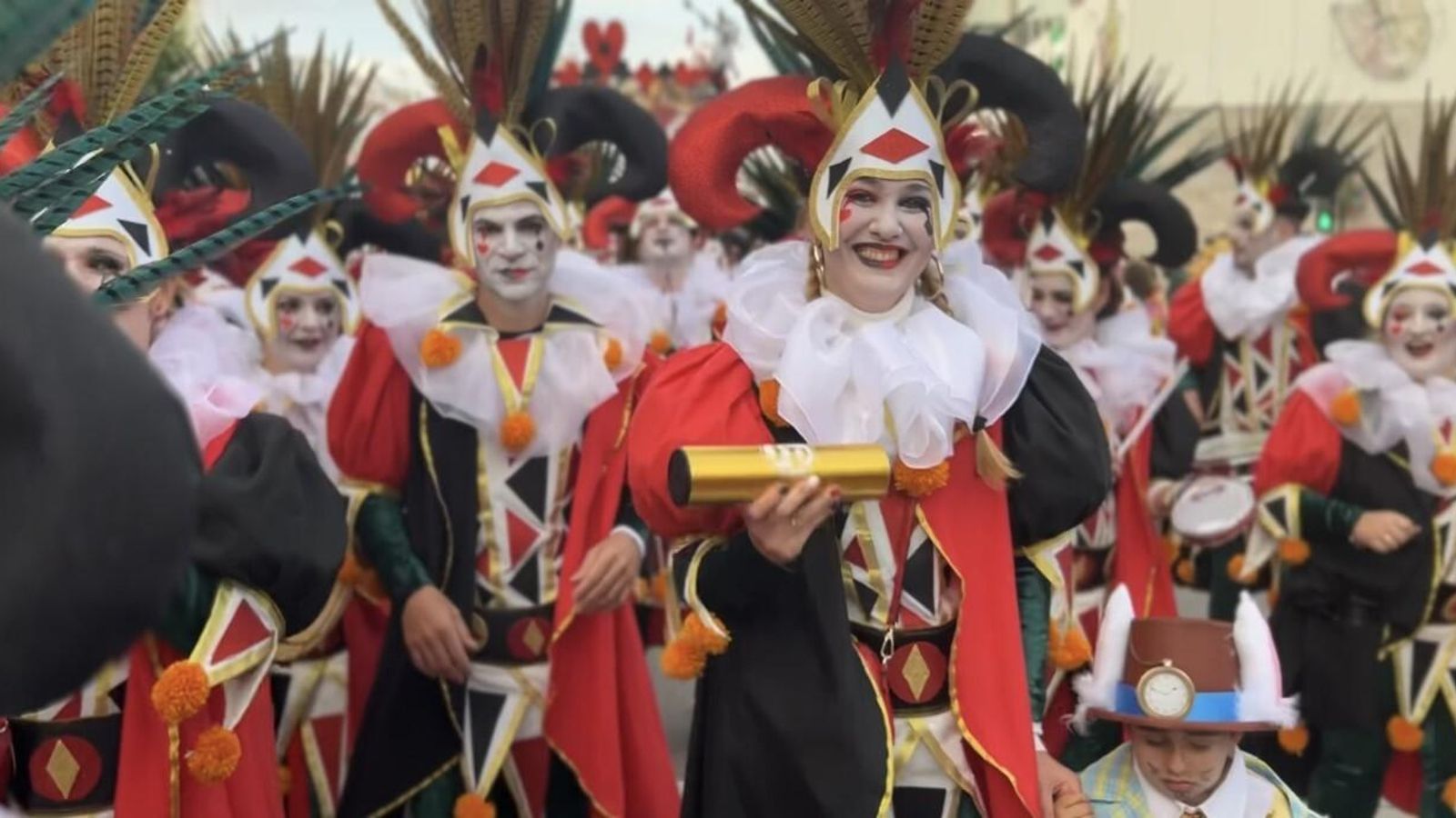 Agrupación de carnaval en La Algaba.