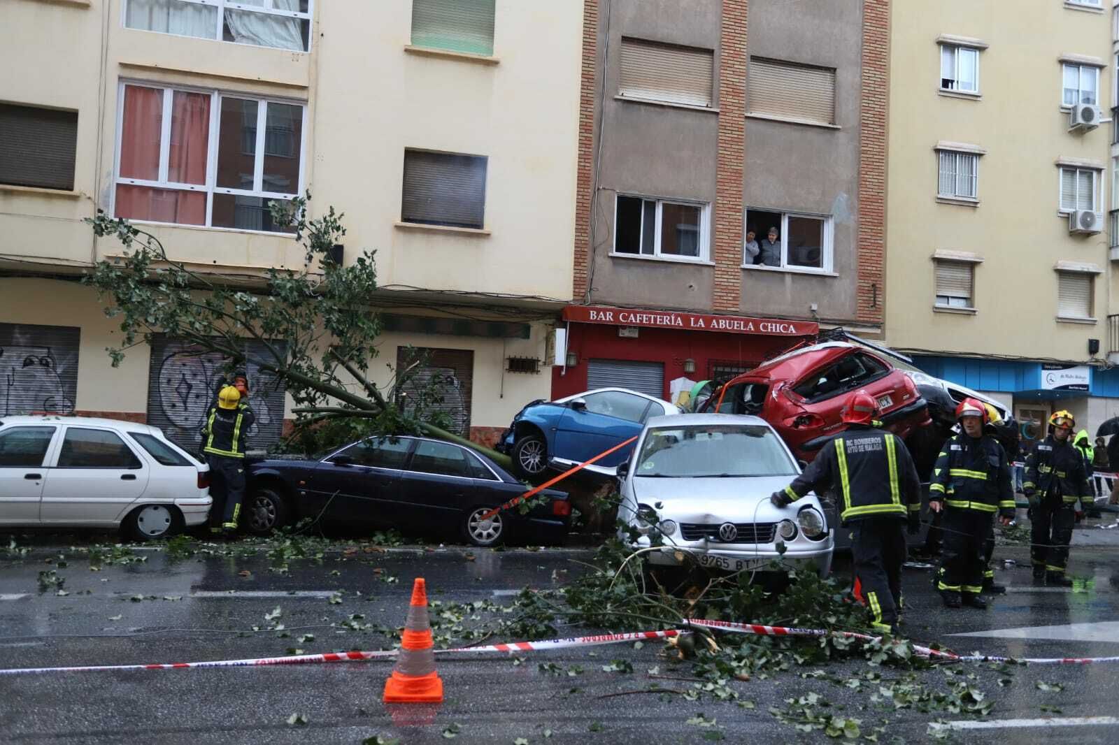 Fotos del accidente del autobús en Málaga