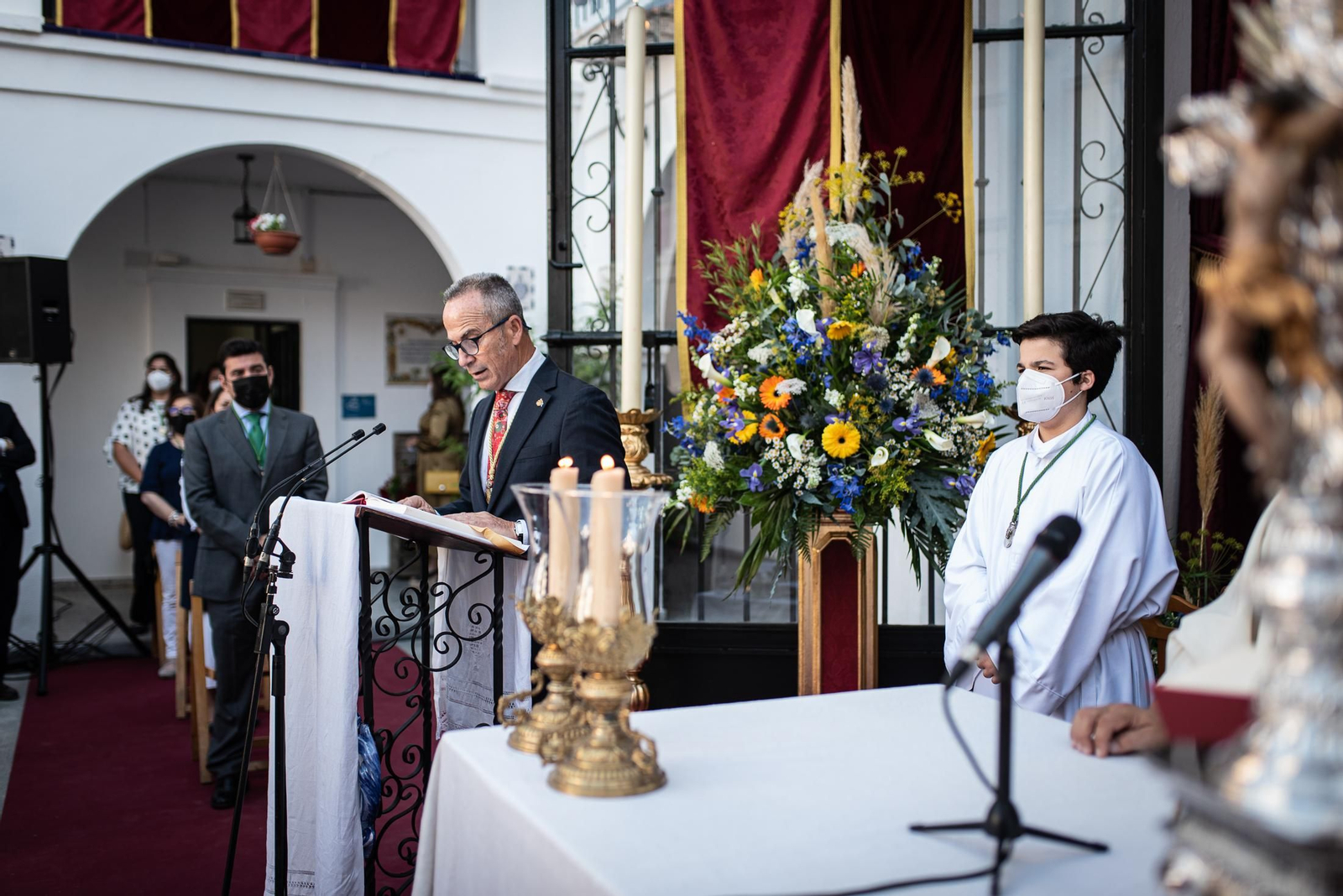 Imágenes de la misa de romeros de la Hermandad de Huelva