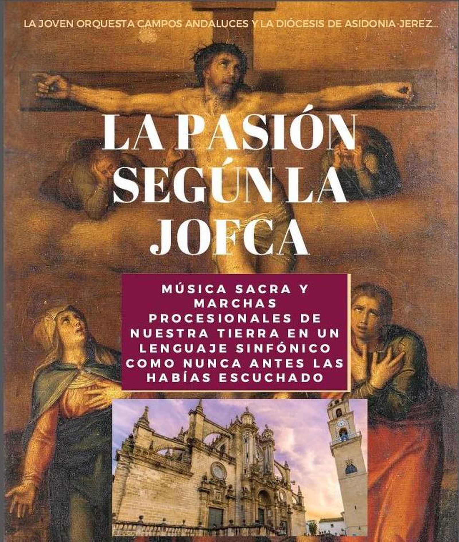 Cartel del concierto de marchas en la Catedral para el Miércoles Santo.