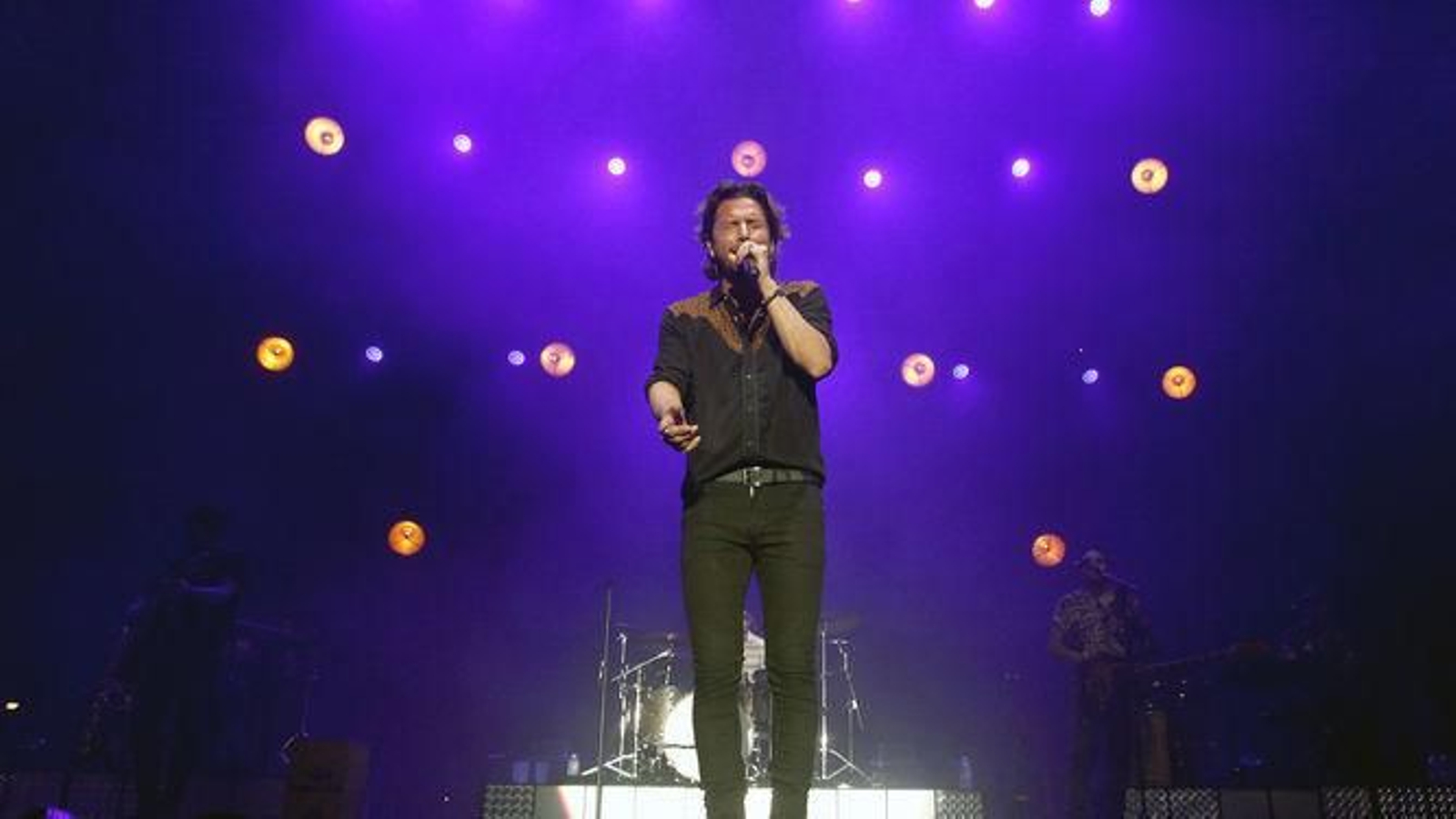 Manuel Carrasco, durante un concierto de su pasada gira.