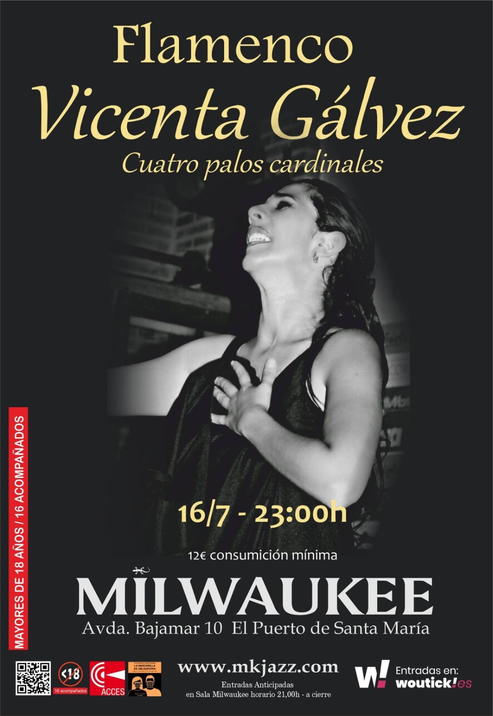 El cartel del espectáculo de la bailaora  Vicenta Gálvez.