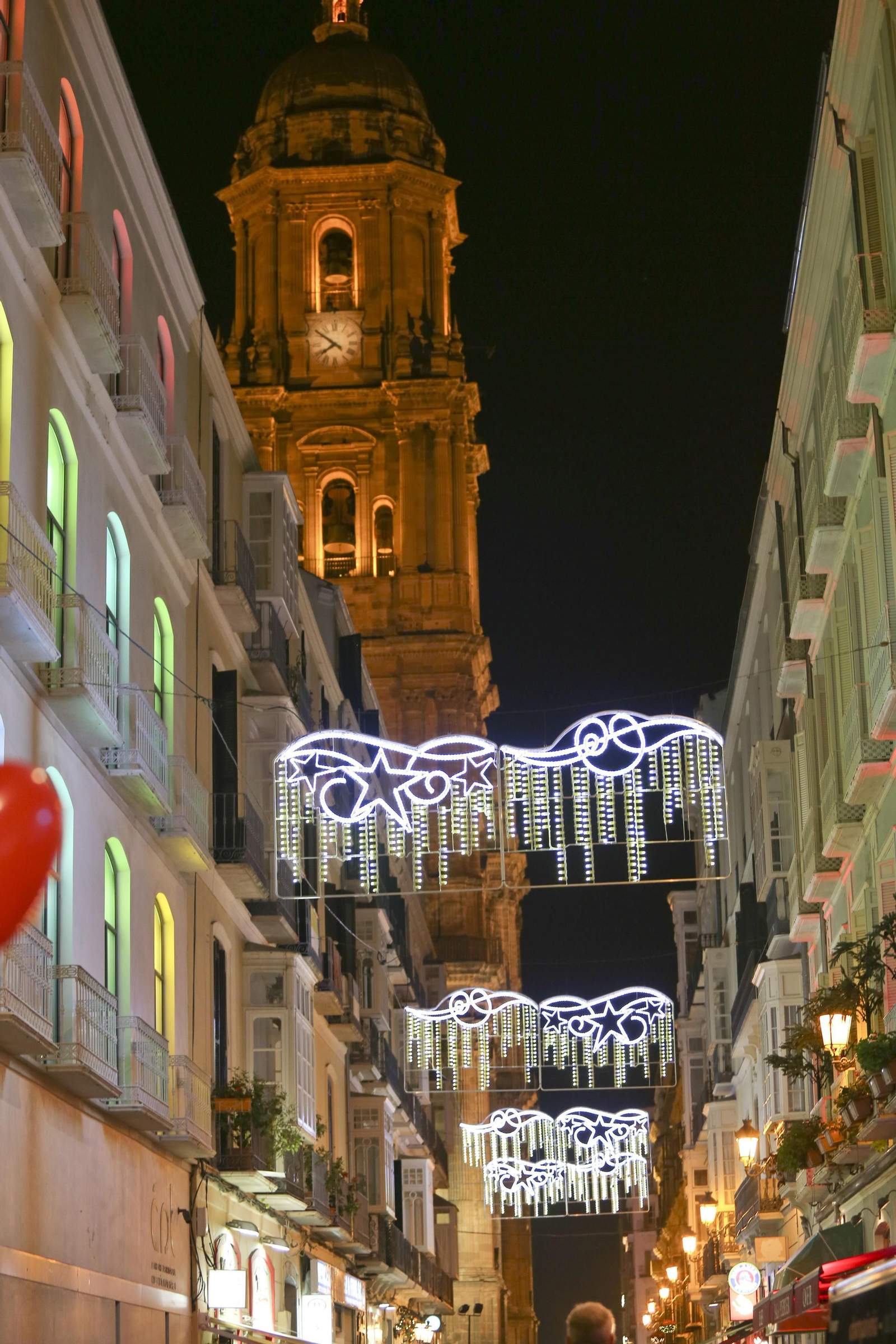El alumbrado de Navidad de las calles de Málaga capital