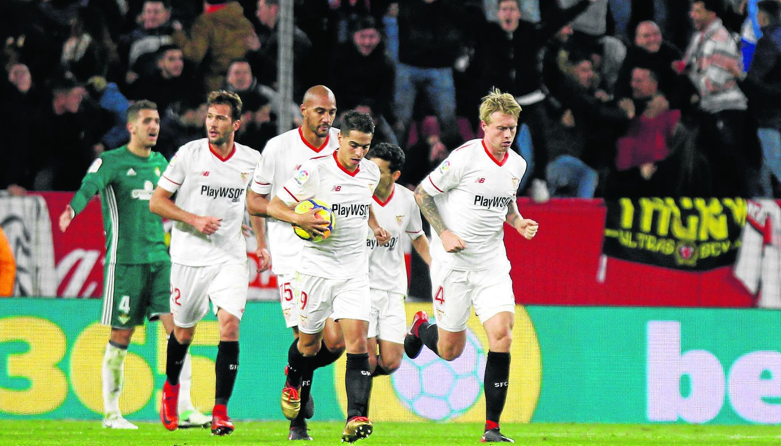 Jugadores del Sevilla.
