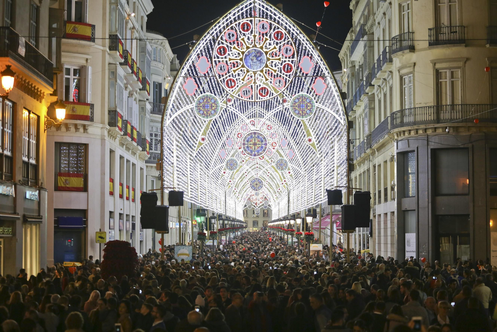 El alumbrado de Navidad de las calles de Málaga capital