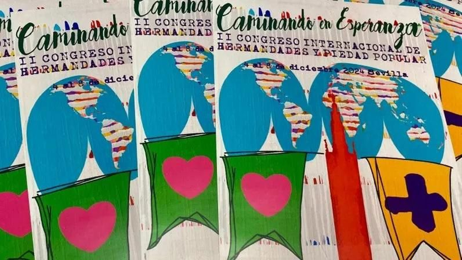 Los carteles anunciadores del Congreso.