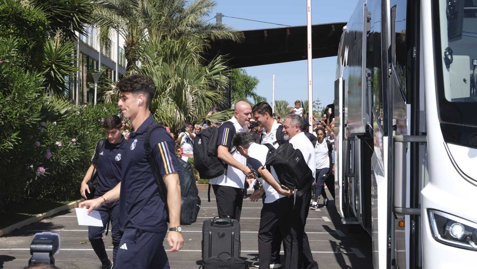 La llegada del Real Madrid a Almería en imágenes