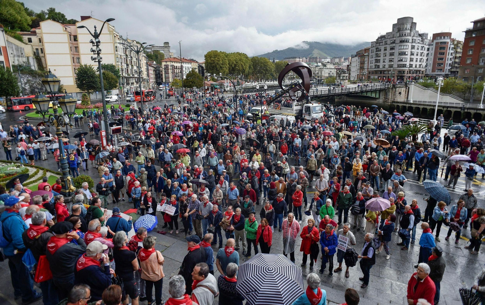 Manifestación de jubilados en Bilbao