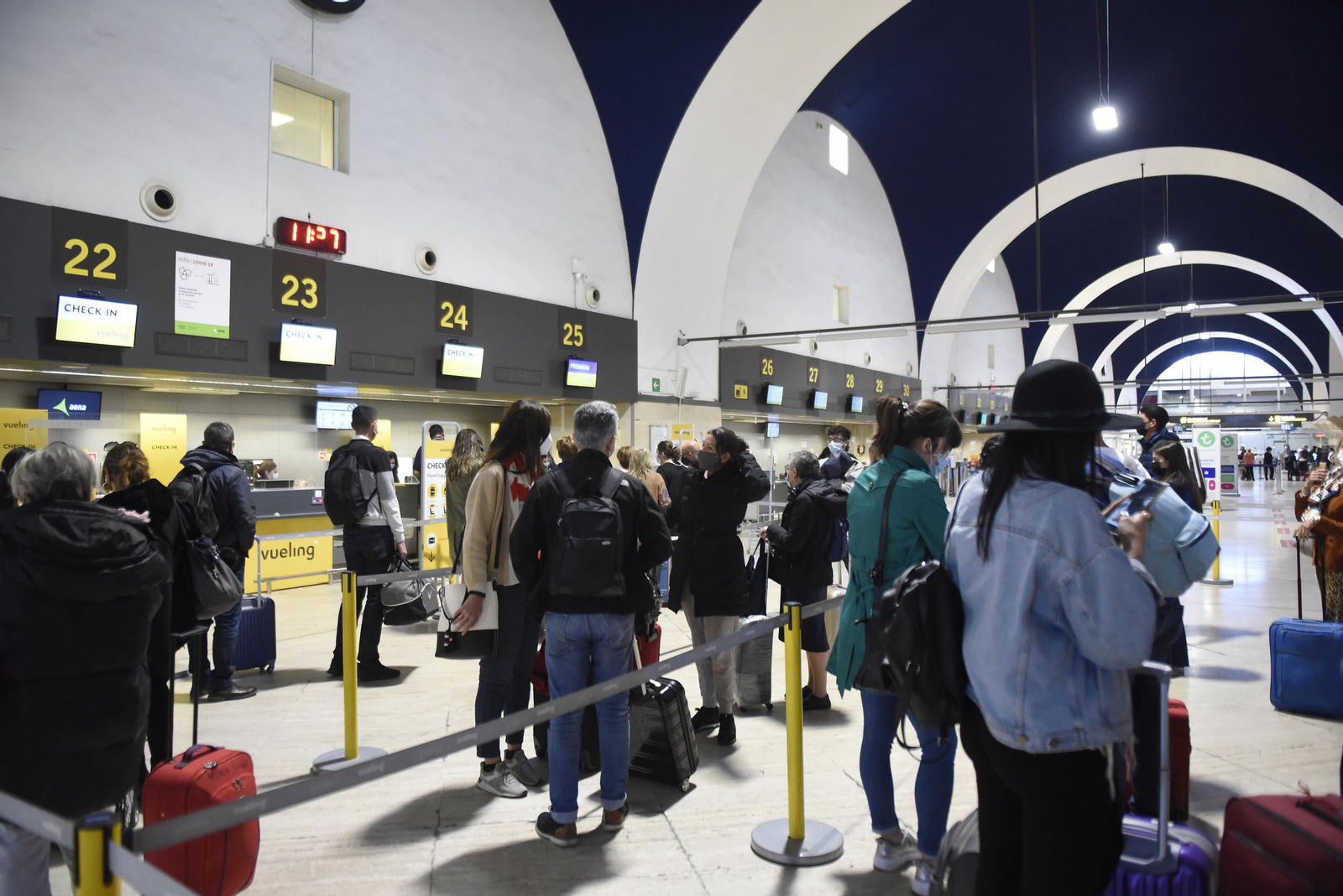 Llegada del primer vuelo verde de Vueling que hará la ruta Barcelona-Sevilla