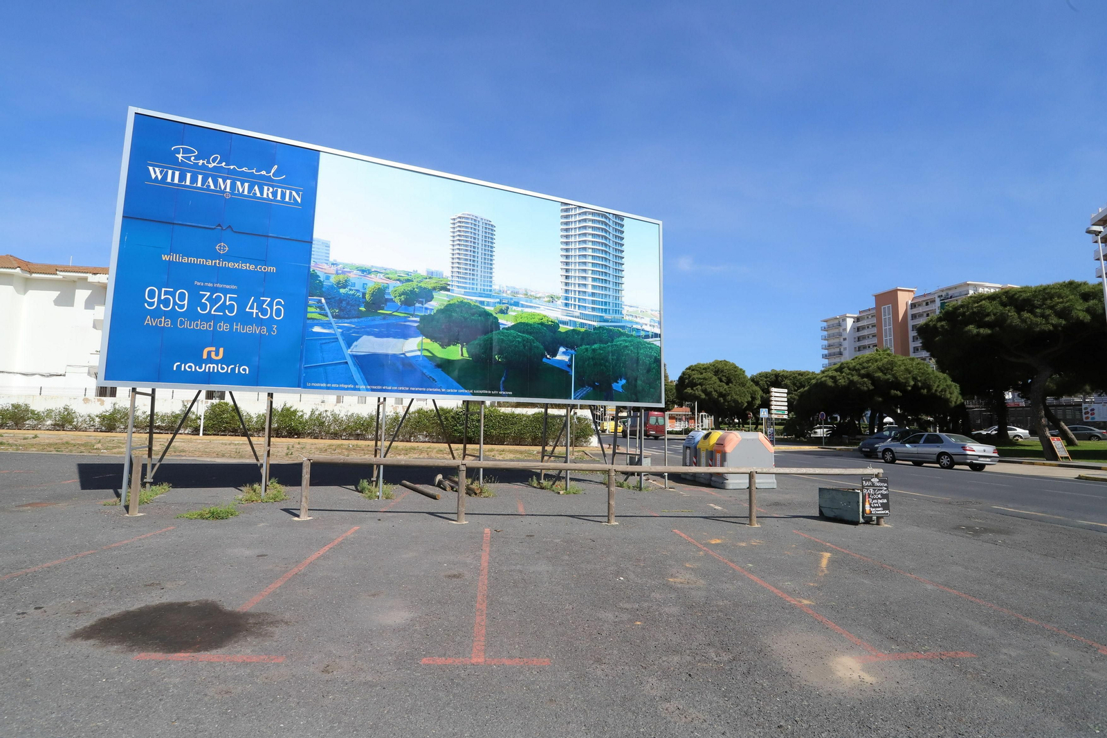 Cartel anunciador de la promoción Residencial William Martin.