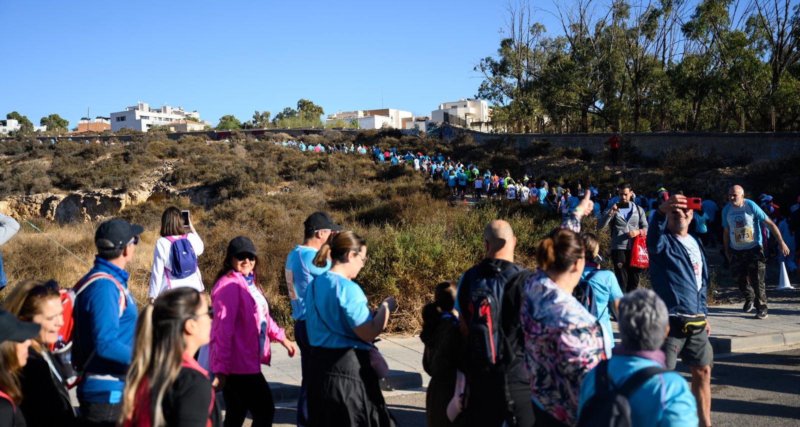 Muchos participantes optaron por completar el recorrido andando