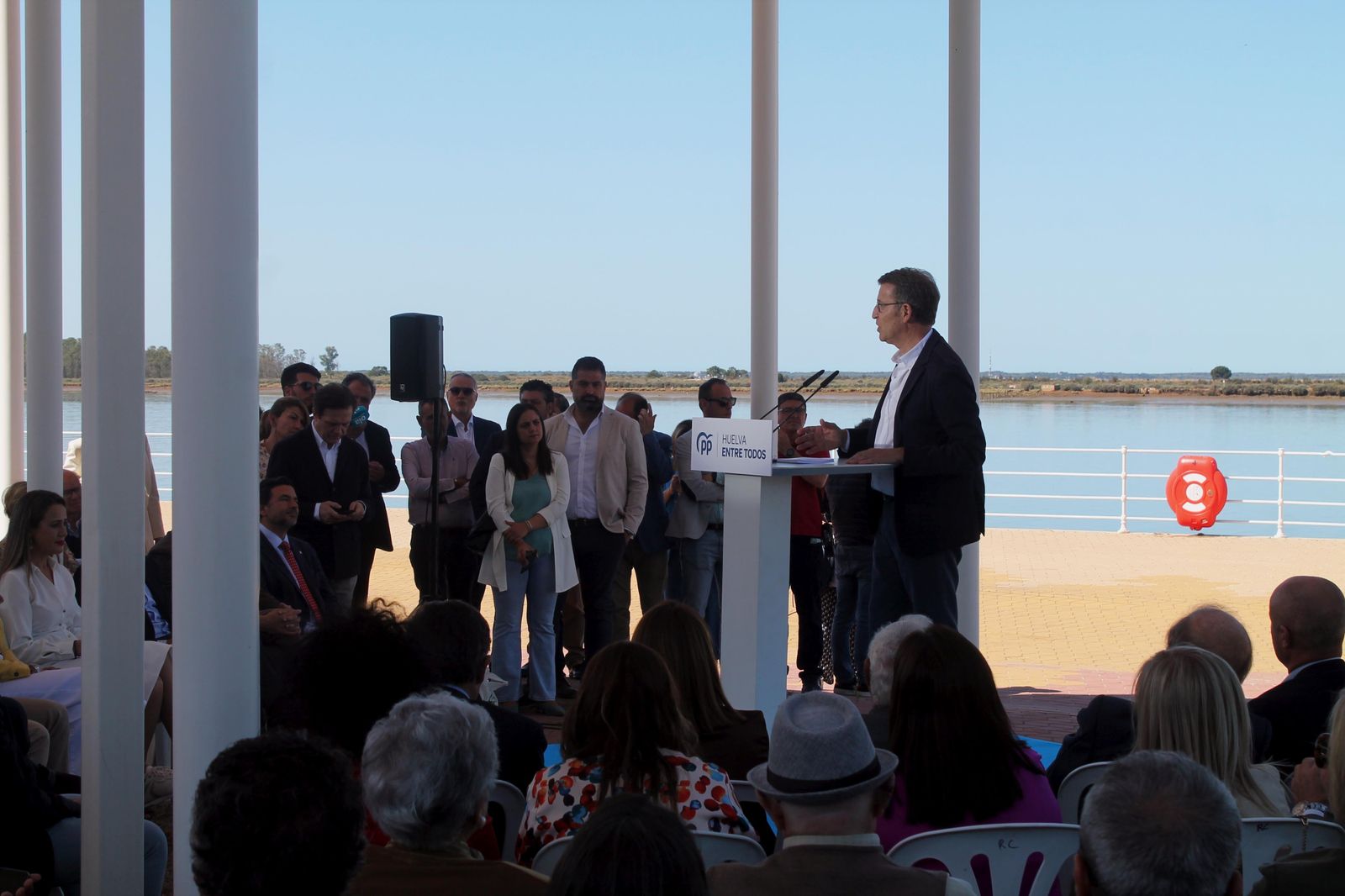 Visita de Alberto Núñez Feijóo a Huelva, en imágenes