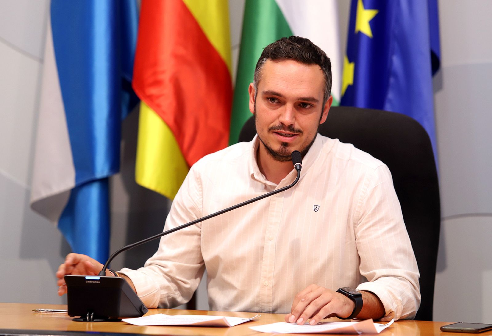 Jesús Alba, en la presentación del programa de actividades del verano 2022 de las barriadas rurales.