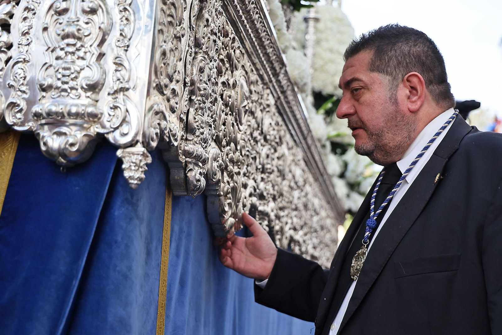 Imágenes de la VIrgen de Los Dolores por su barrio de las Colonias