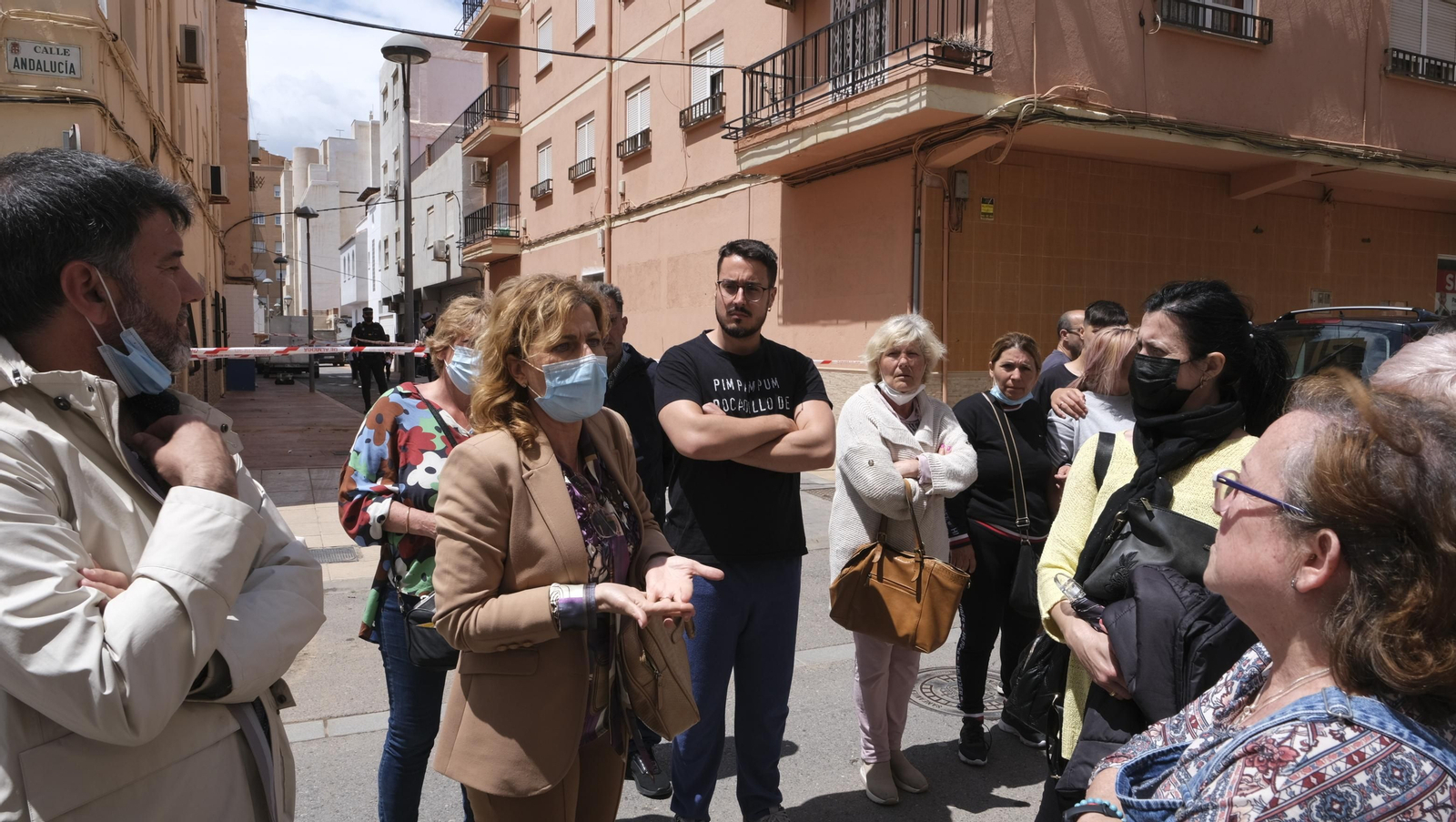 Imágenes de la vivienda con daños en el Tagarete. Almería