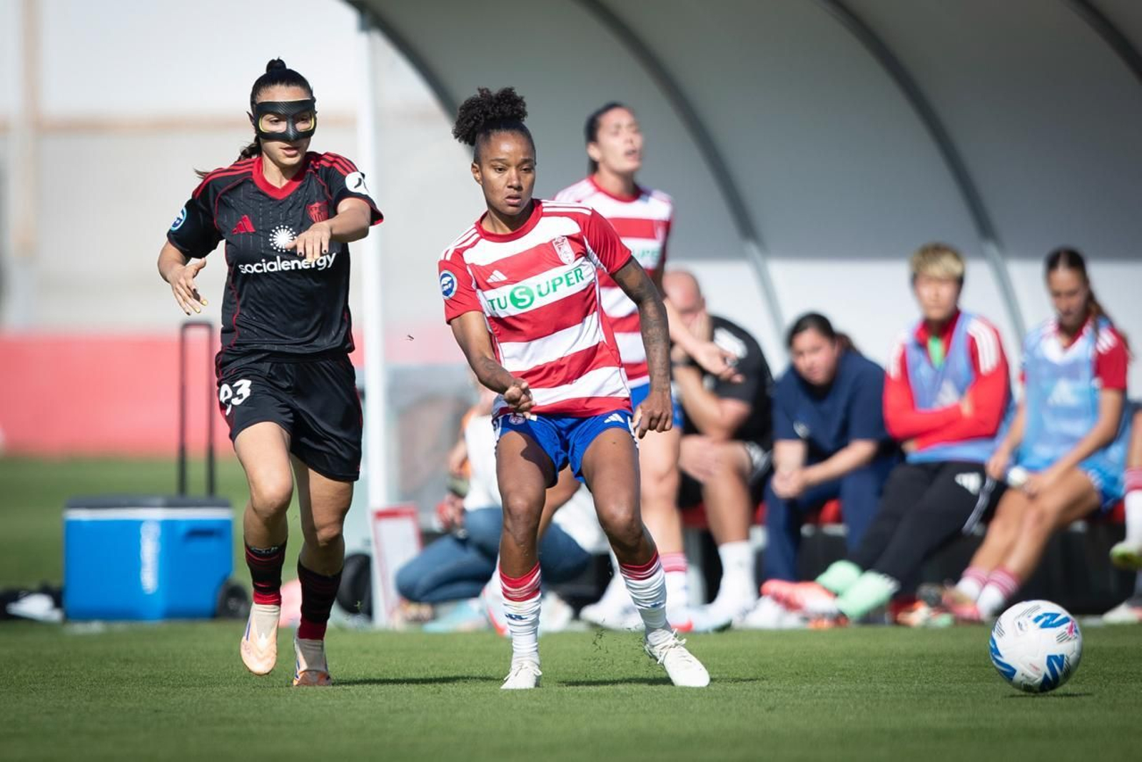 Jujuba, durante el duelo ante el Sevilla FC