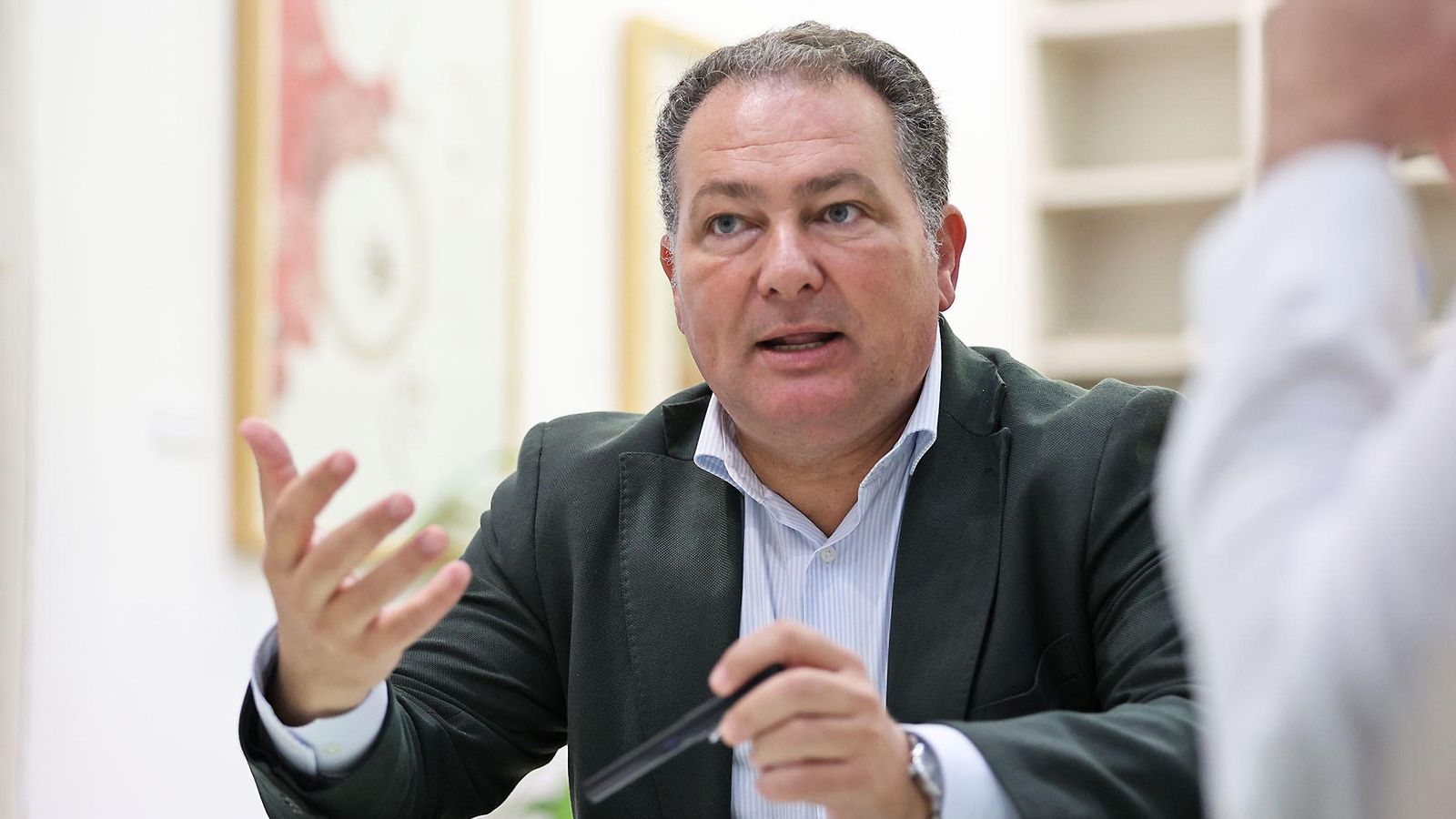 David Toscano, en un momento de la entrevista concedida a Huelva Información.