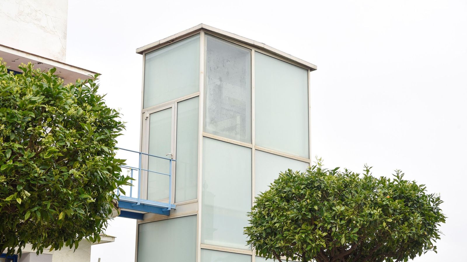 Detalle de la estructura del ascensor.
