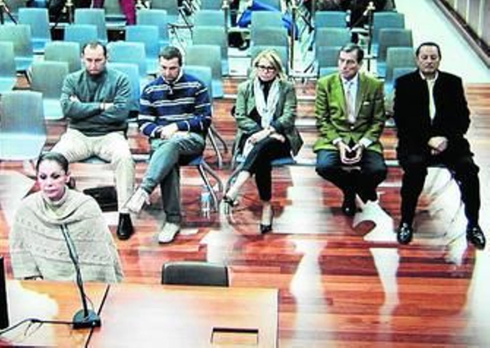 Pantoja, en primer plano, detrás Muñoz y Zaldívar, entre otros.