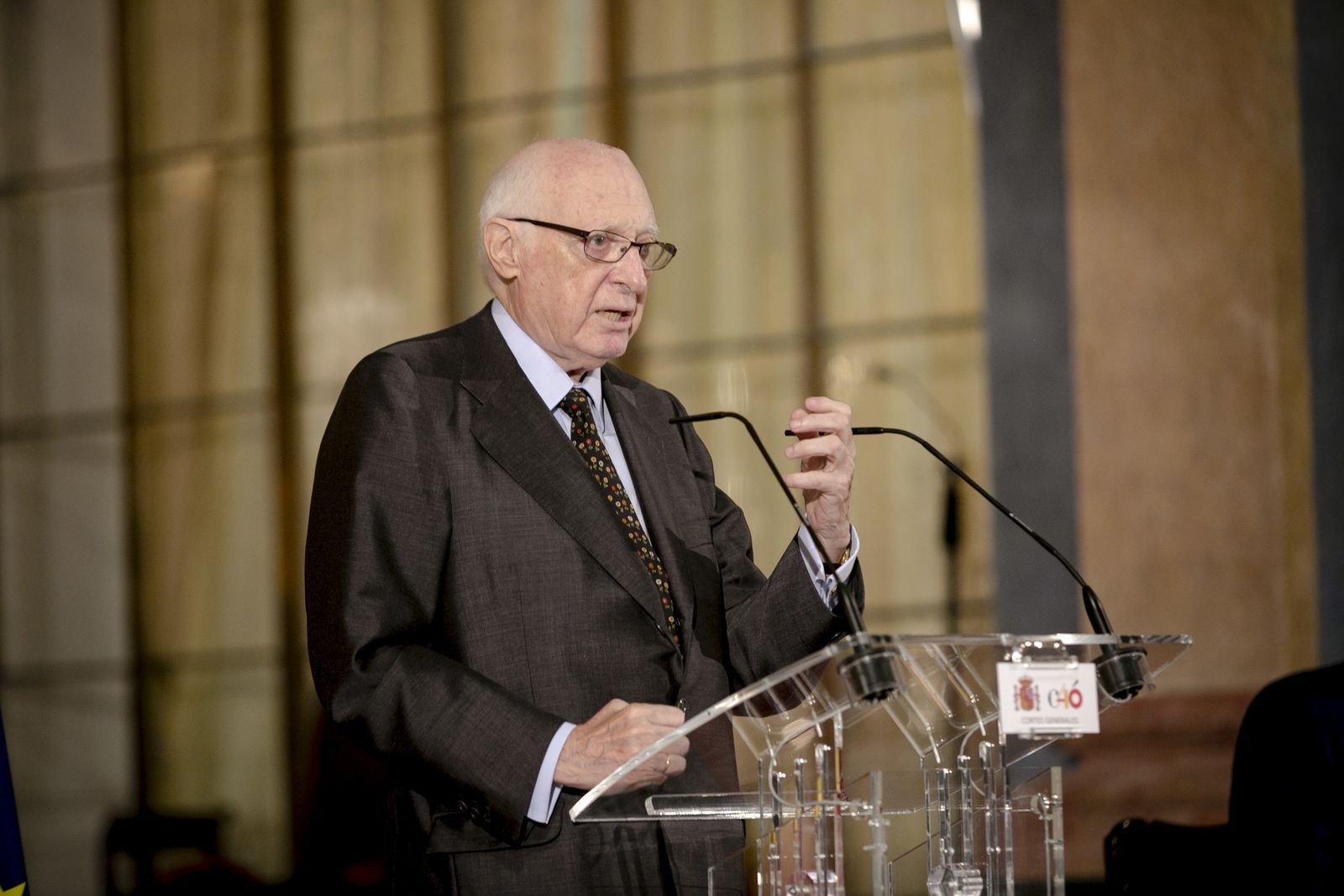Pérez Llorca durante su intervención en el Oratorio de San Felipe Neri