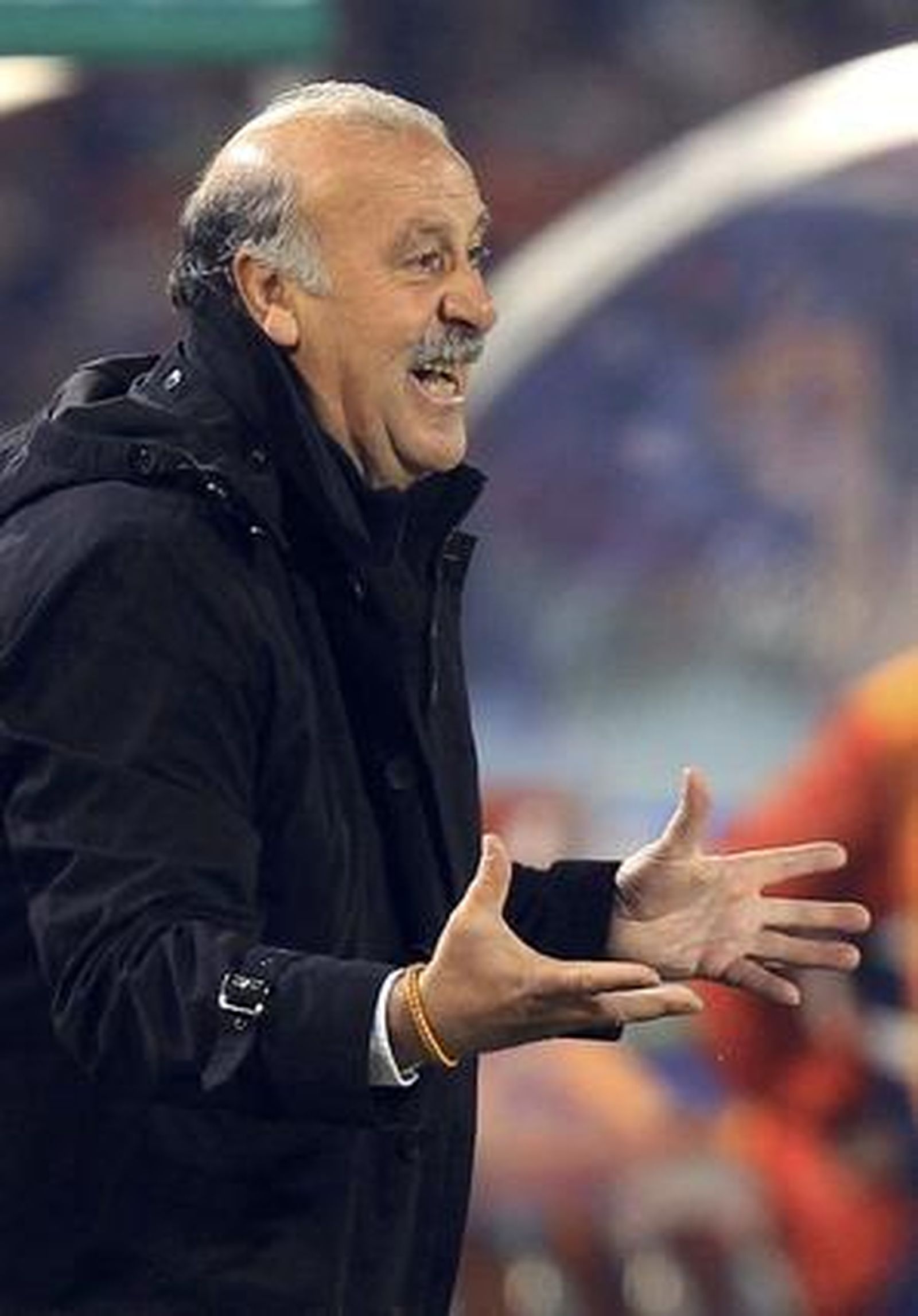 Del Bosque, enérgico desde la banda. / Reportaje gráfico: EFE, Reuters, AFP.