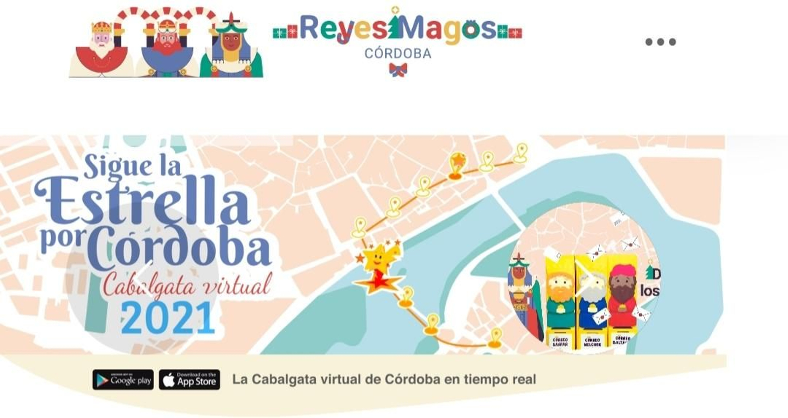 Anuncio de la web de los Reyes Magos para seguir la Cabalgata en tiempo real.