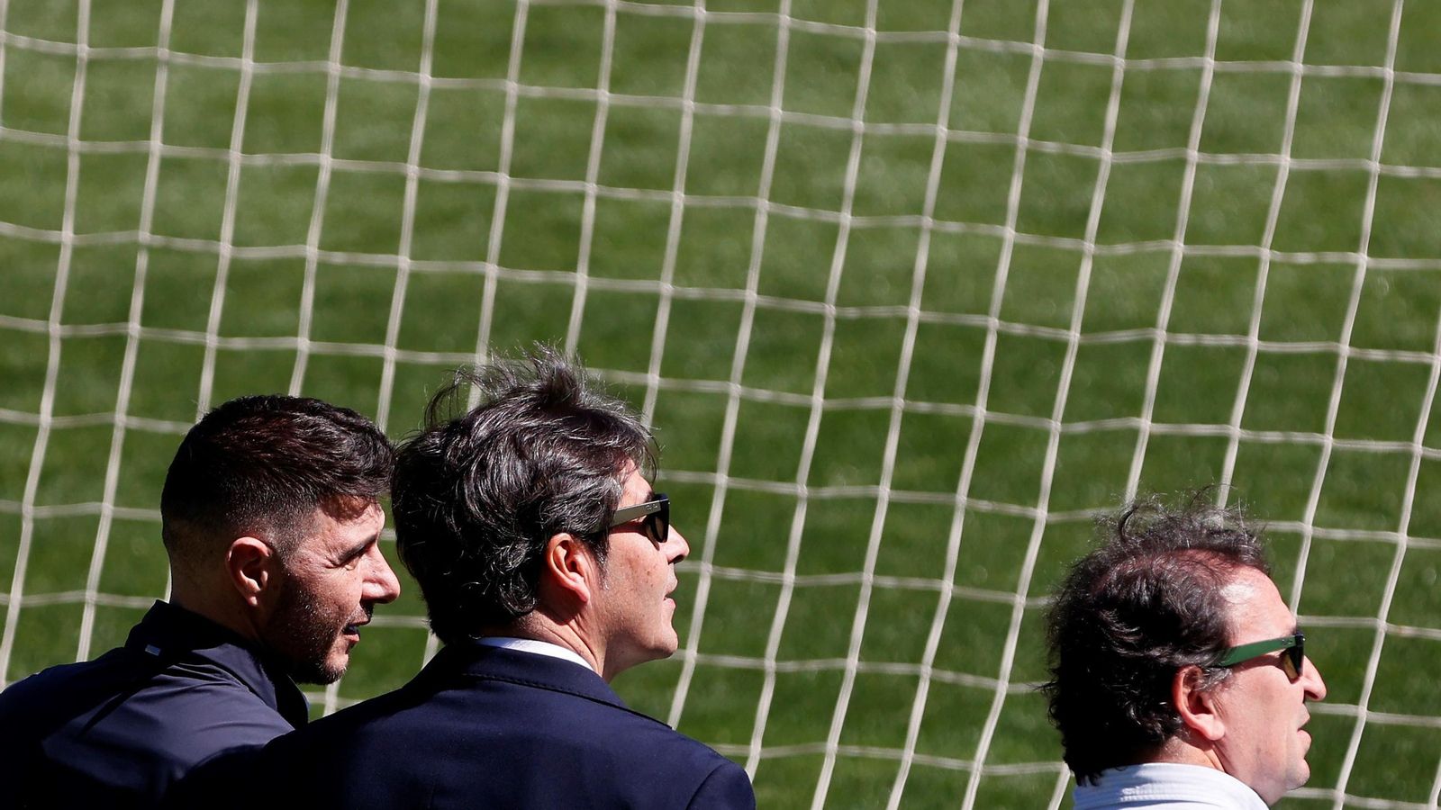Joaquín, Ángel Haro y José Miguel López Catalán, en un entrenamiento reciente.