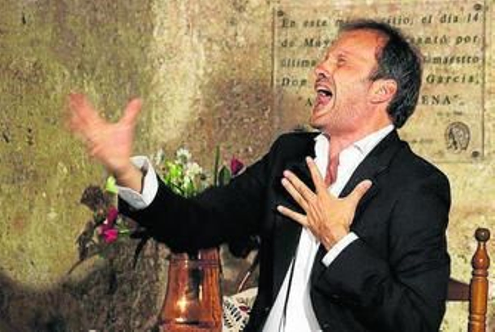 David Pino durante su gran actuación en El Taranto.