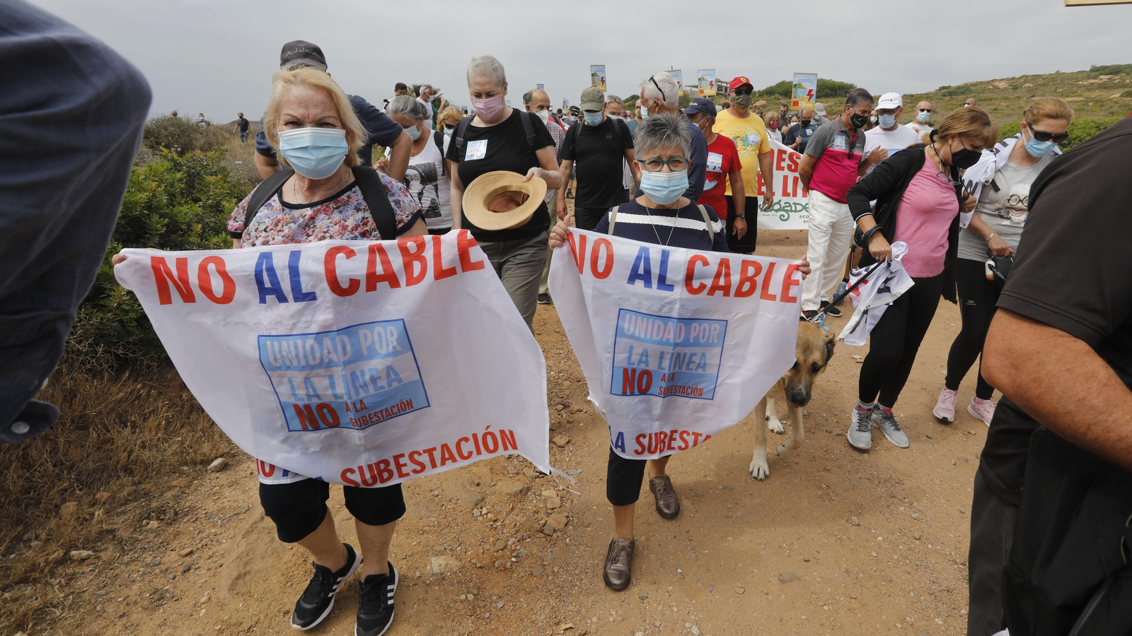Las fotos de la manifestación contra la ubicación de la subestación eléctrica