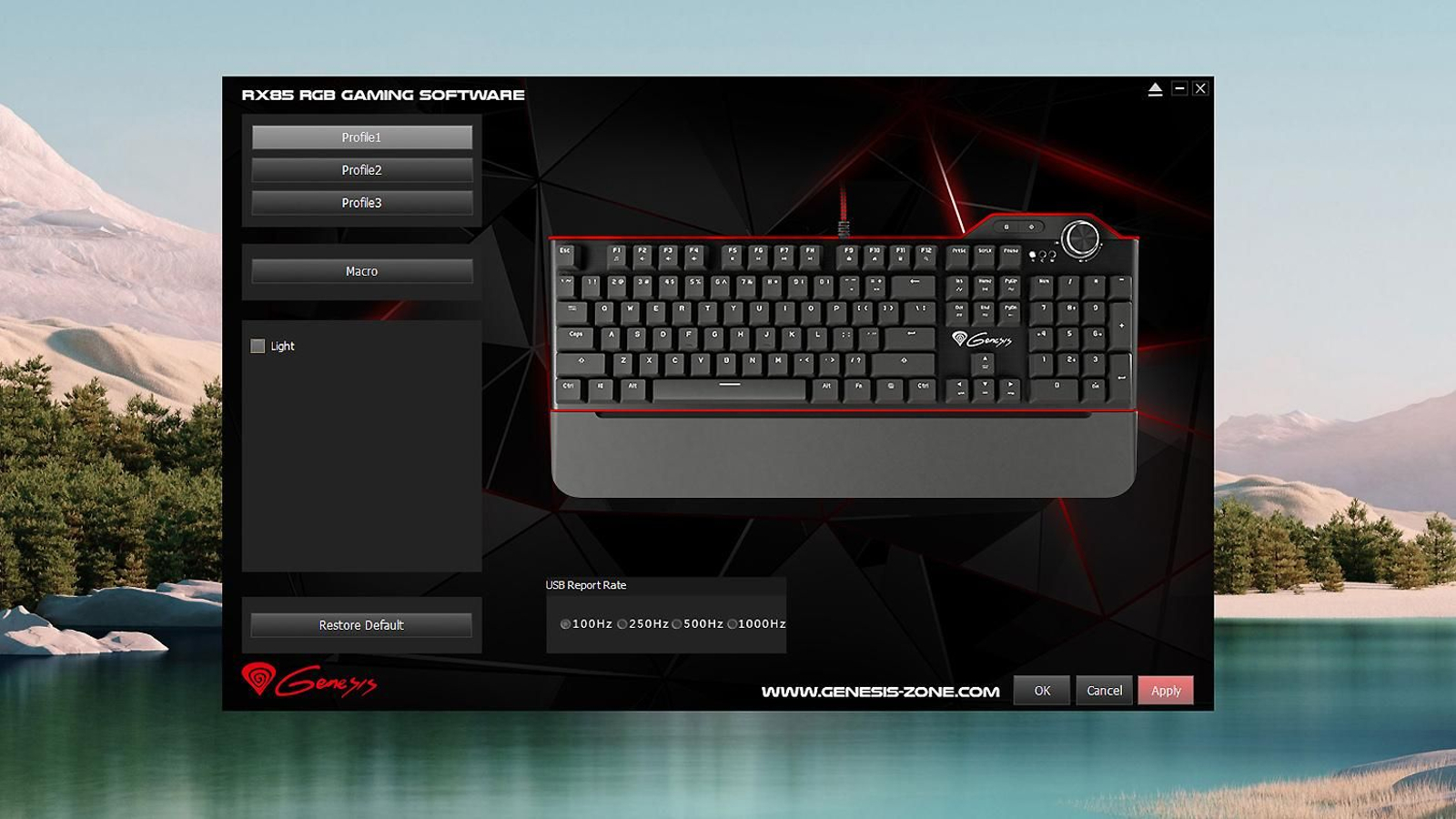 Teclado gaming Genesis RX85 RGB
