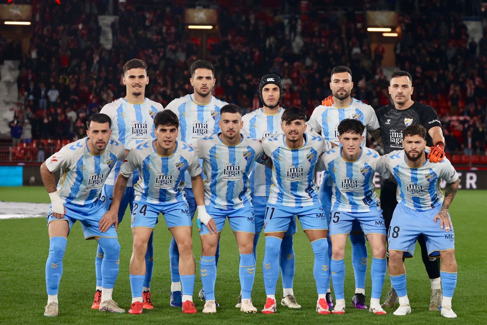 El once inicial del Málaga Cf.