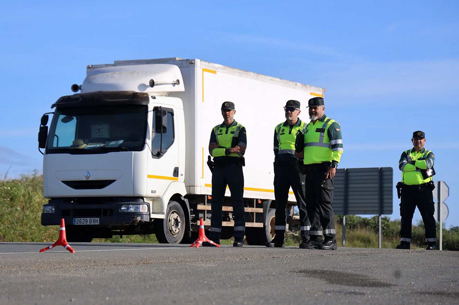 Imágenes de la Campaña de Control y Vigilancia diseñada por la DGT en Huelva