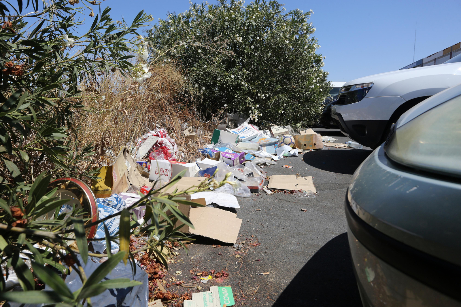 Imágenes de la acumulación de basura en el Polígono San Diego de Huelva