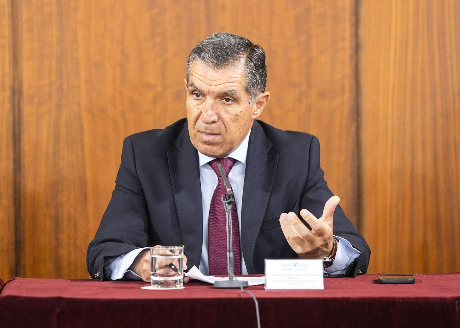 El presidente del TSJA, Lorenzo del Río.