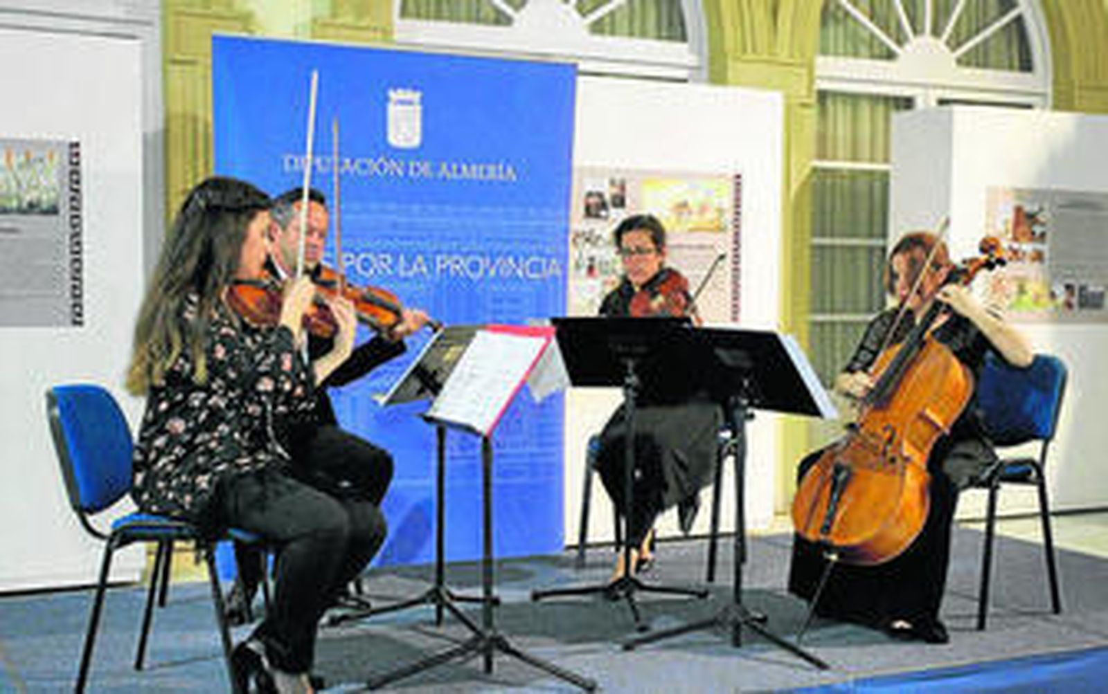 El Cuarteto OCAL durante el concierto ofrecido en el Patio de Luces el pasado jueves.