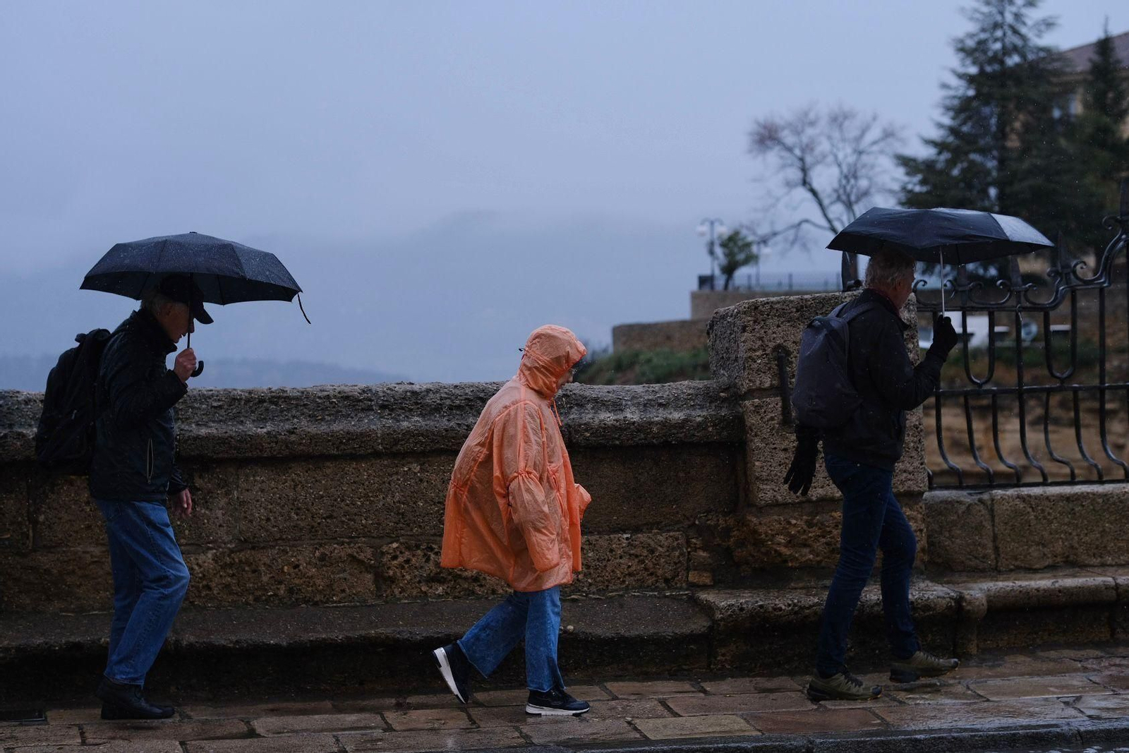 Las imágenes de la lluvia de la borrasca Karlotta en Ronda Las imágenes de la lluvia de la borrasca Karlotta en Ronda