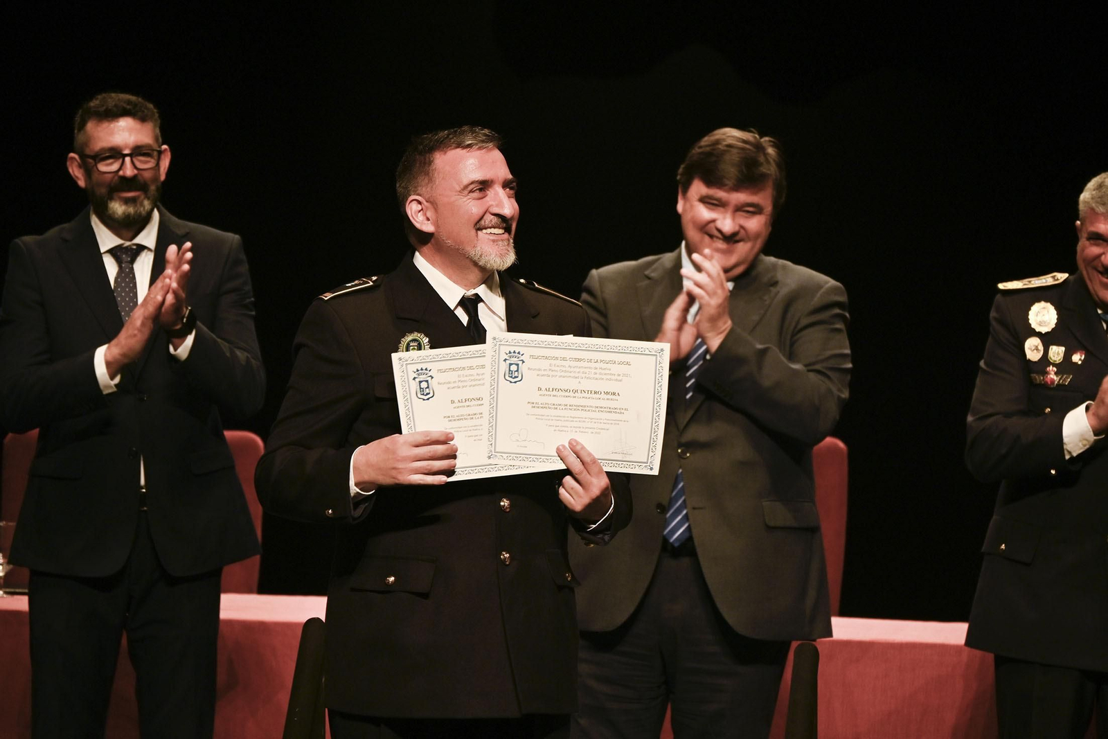 Imágenes del acto del Día de la Policía Local de Huelva