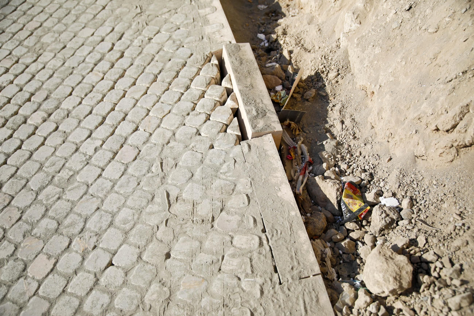 Las imágenes de los escombros en las obras de San Cristóbal de Almería